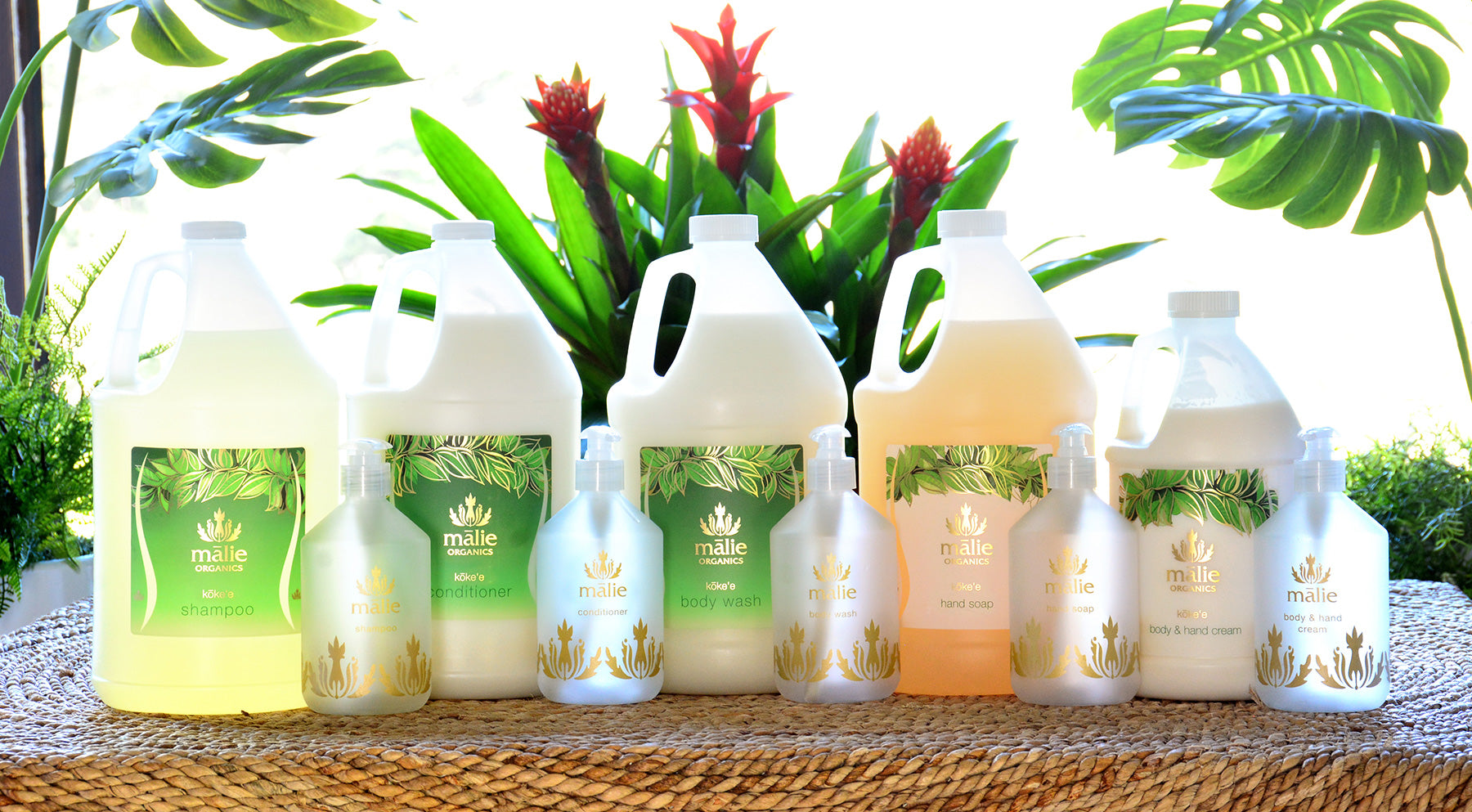 Luxury organic hospitality amenities with botanical ingredients