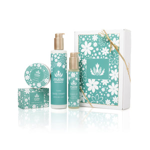 Luxurious gift box featuring organic beauty products for glorious skin 