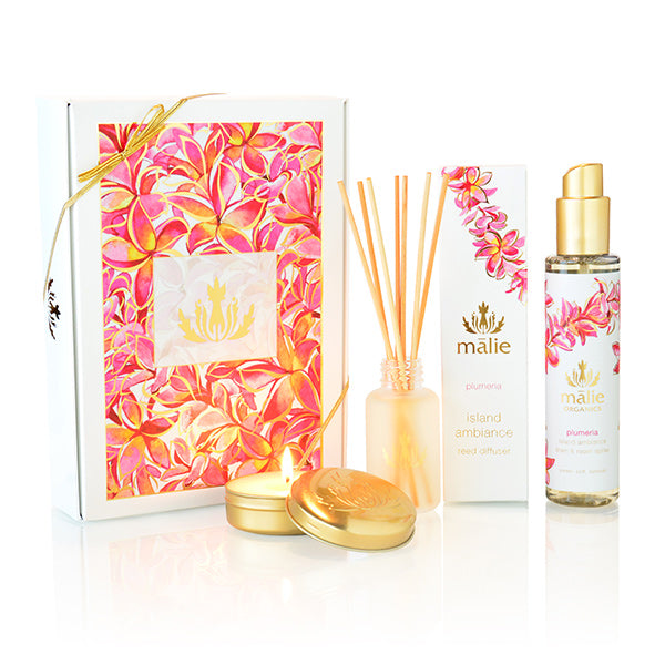 Tropical home spa ambiance gift set